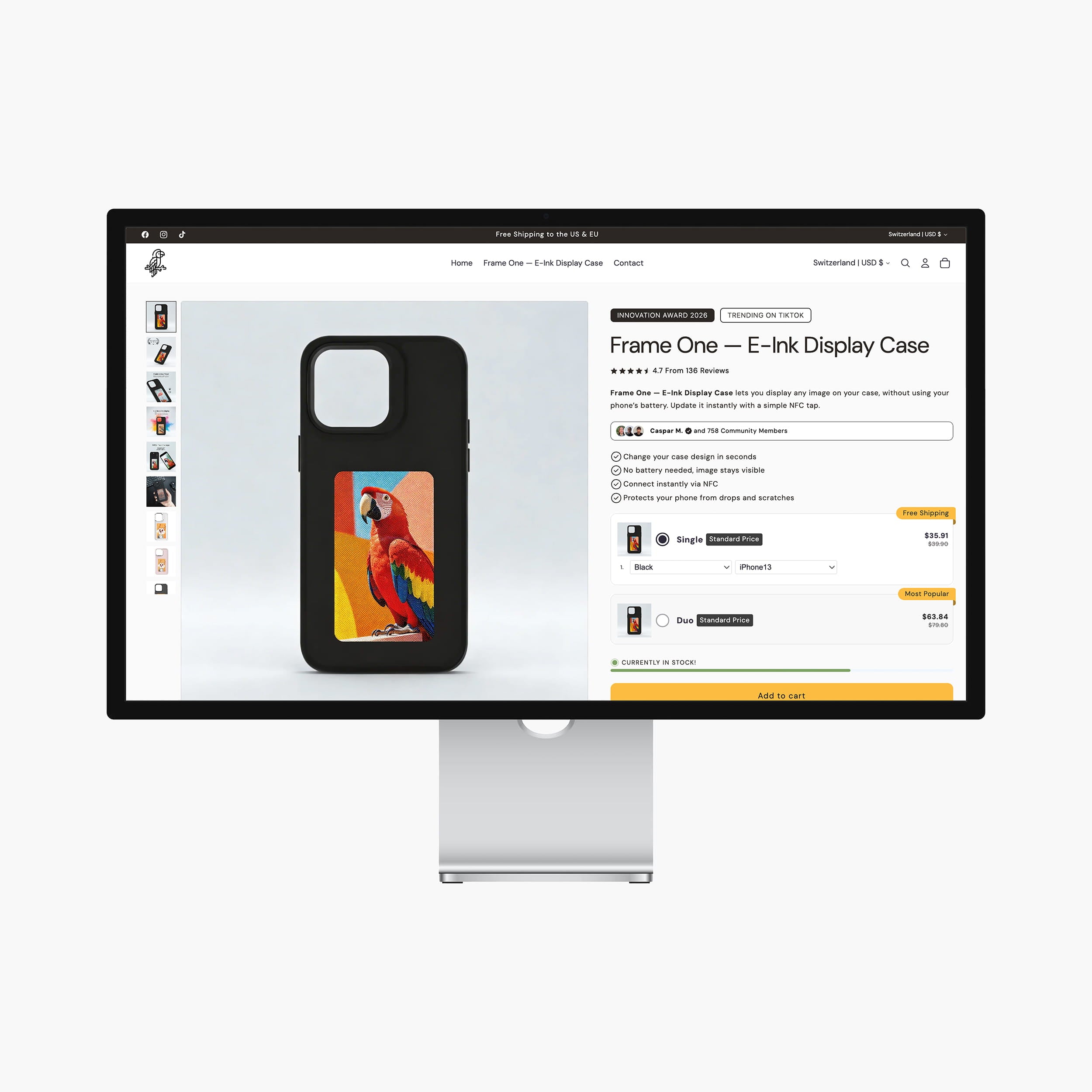 Frame One — E-Ink Display Case