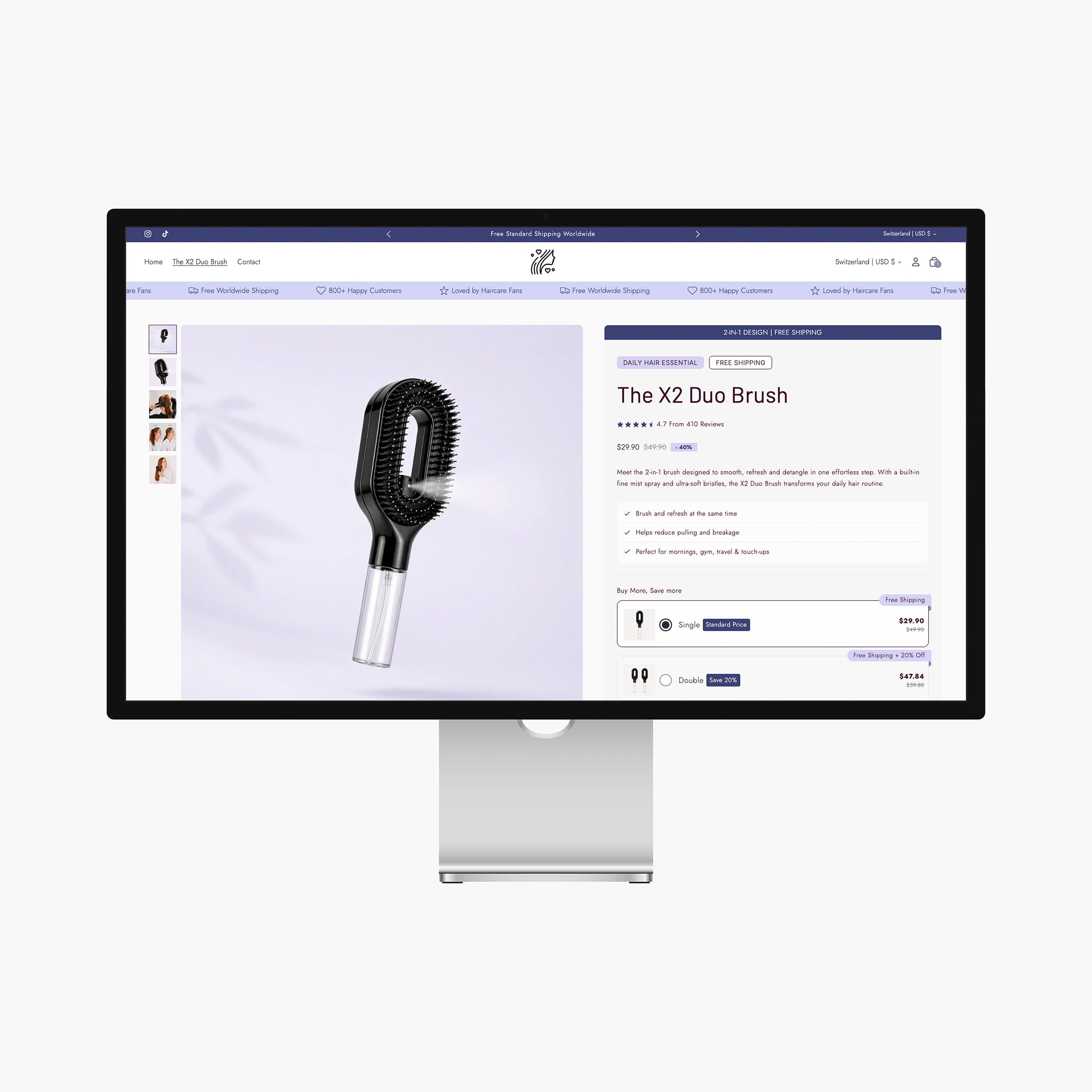 The X2 Duo Brush