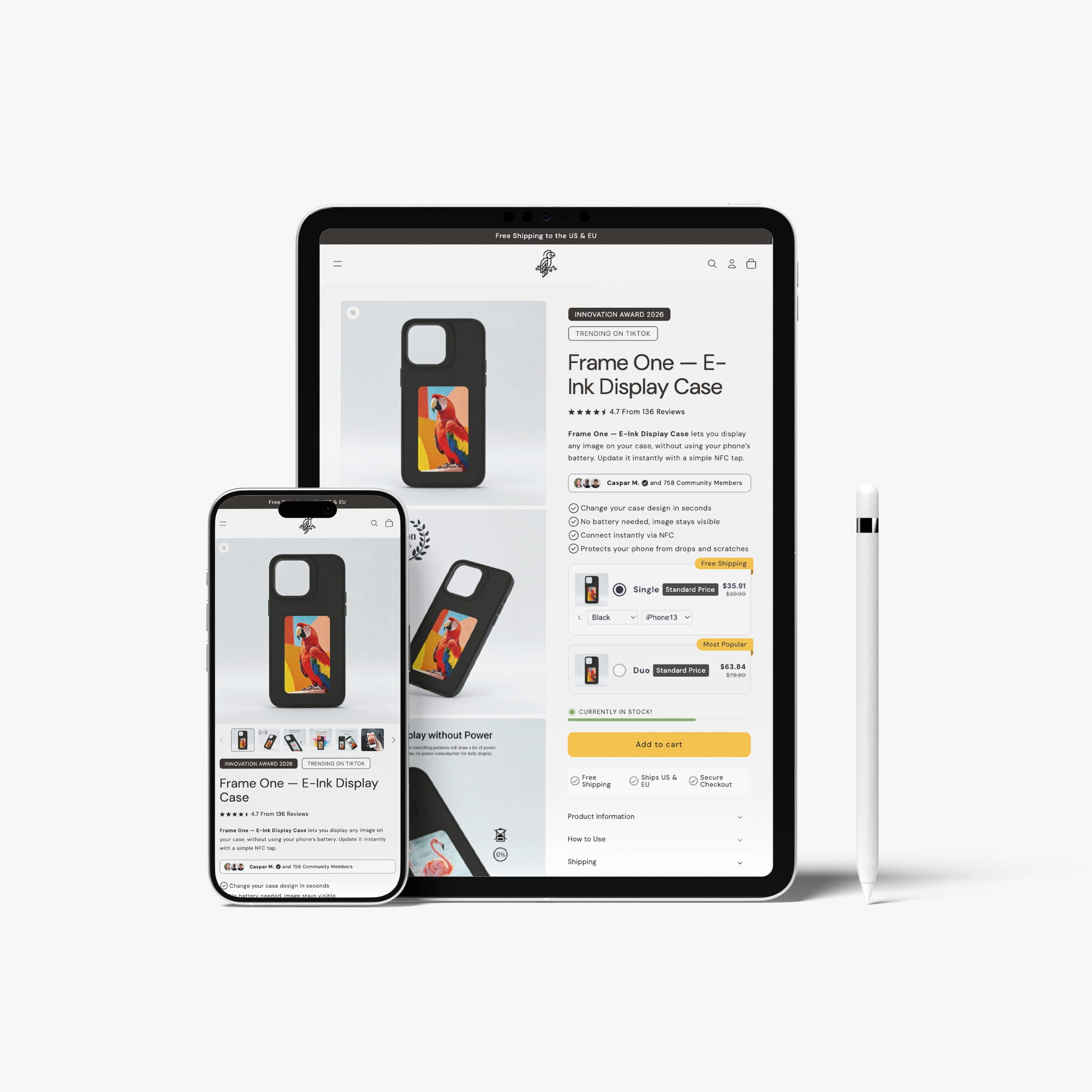 Frame One — E-Ink Display Case