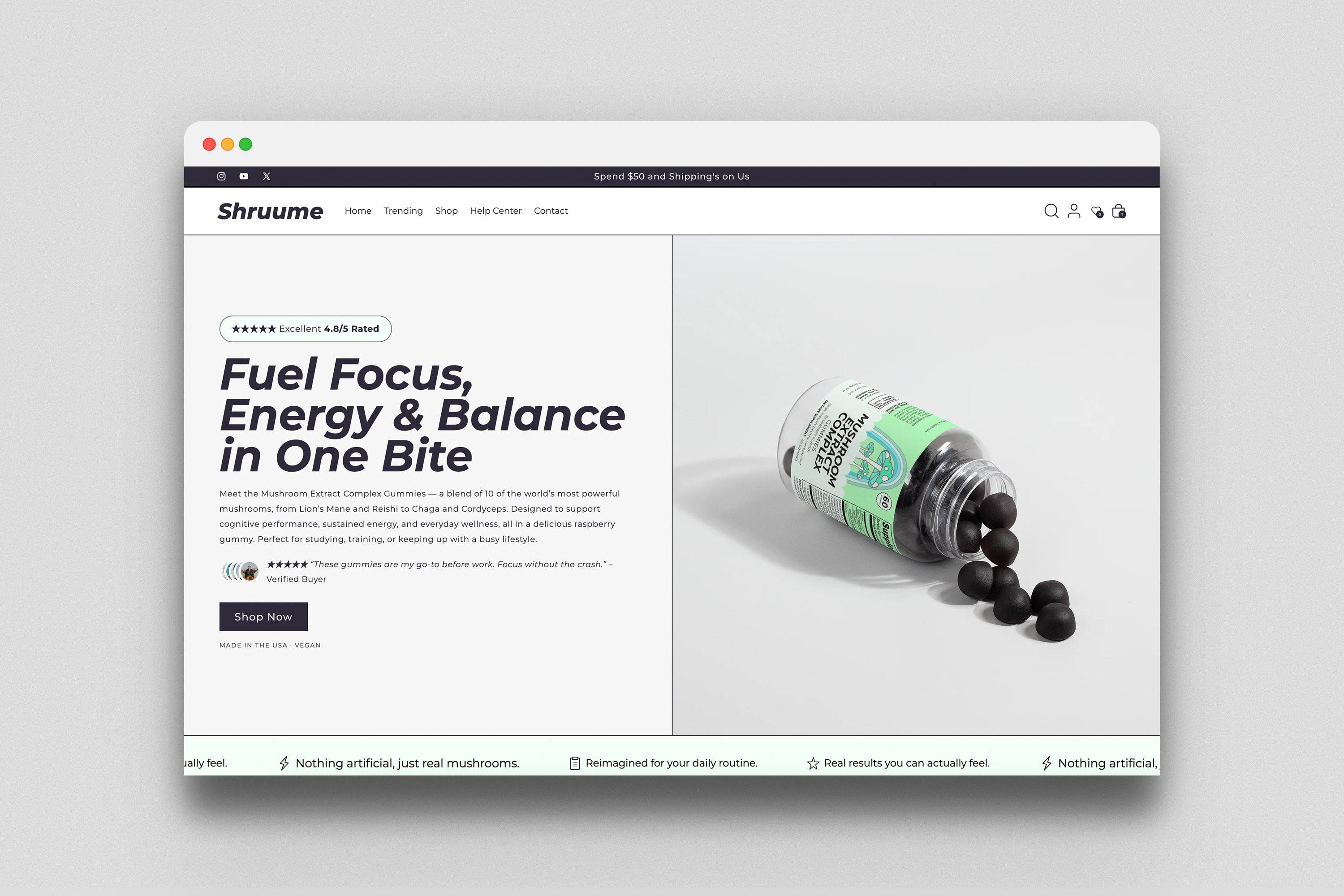Shruume - Prebuilt Supplement Store