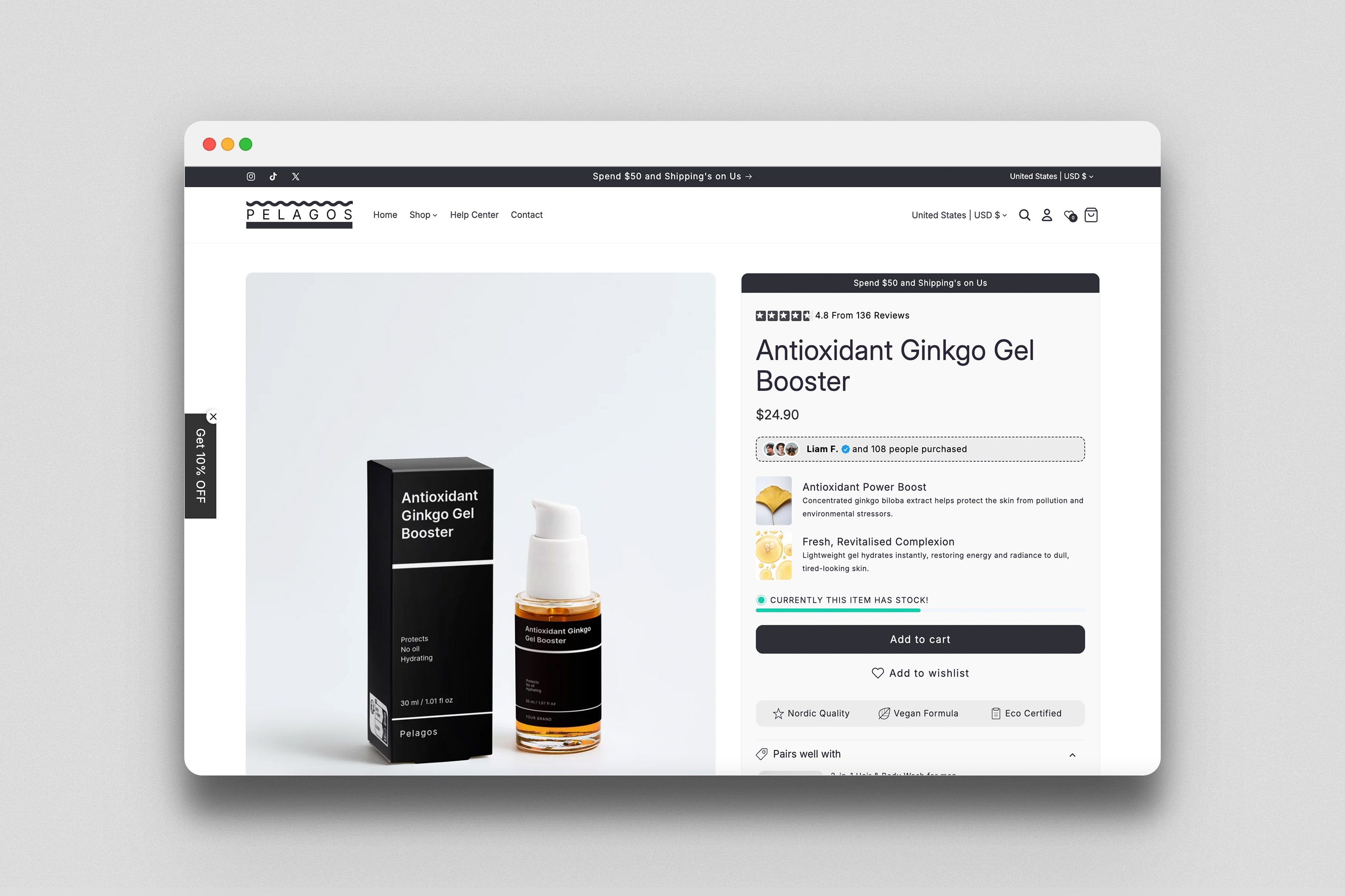 Pelagos - Prebuilt Skincare Store